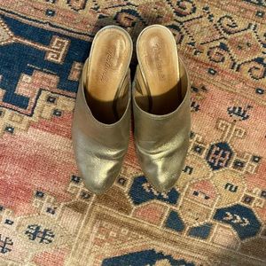 Madewell The Harper Mule in Metallic